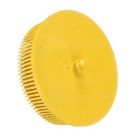 3M Scotch-Brite Roloc Bristle Disc 07527, 3 in x 5/8 Tapered MED, 4 bxs pr cs, 10PK 7100138170